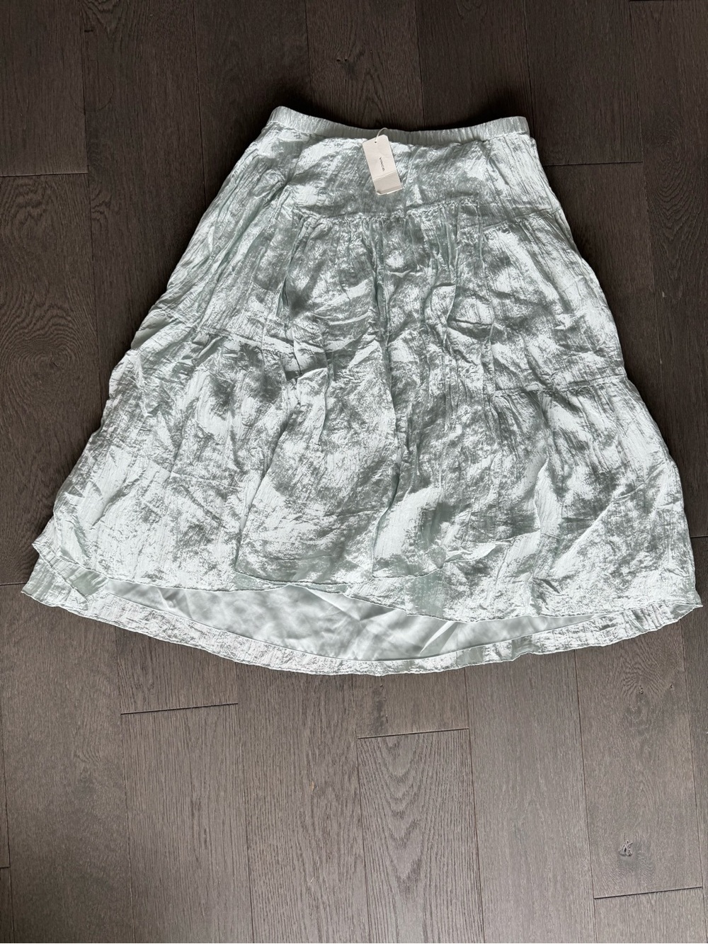 Vince tiered Asymmetric Skirt in mint